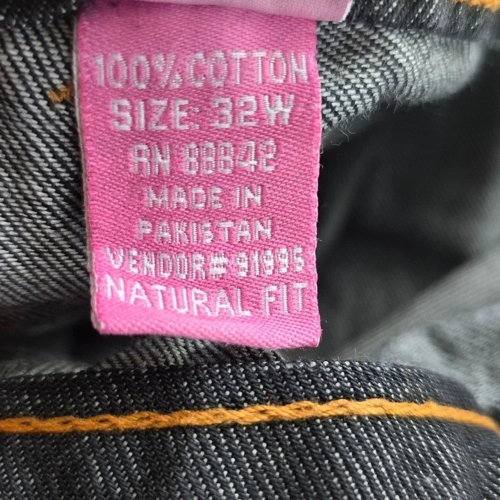 Woman Within Dark Wash Denim Capris Natural Fit Woman Size 32W Gray 100%‎ Cotton